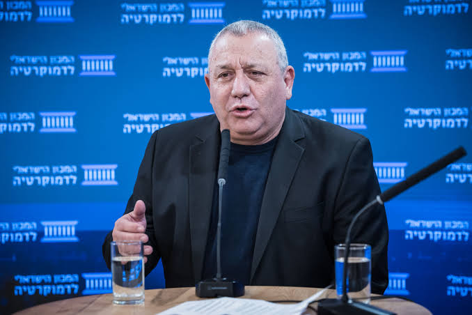 Gadi Eisenkot speaking at a press conference
